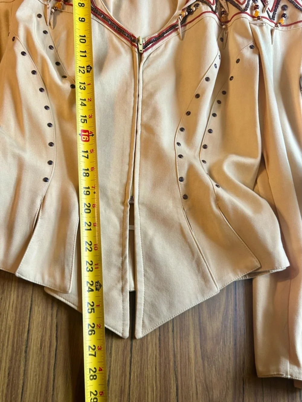 Vintage Cache Western Beaded Jacket Studded Cowgirl Rodeo USA - Picture 9 of 10